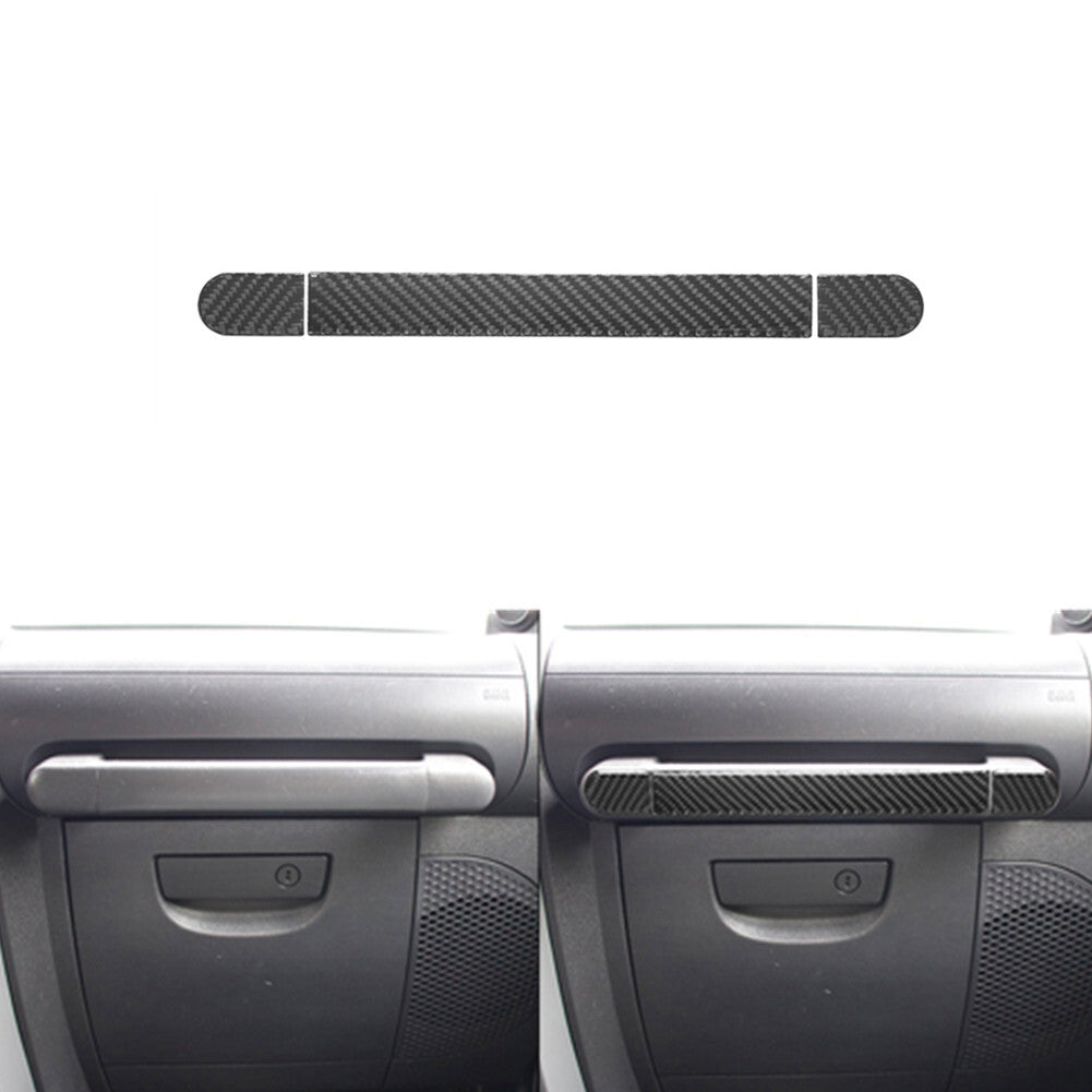 3PCS Carbon Fiber Passenger Dash Handle Trimming for Jeep for Wrangler 2007-10