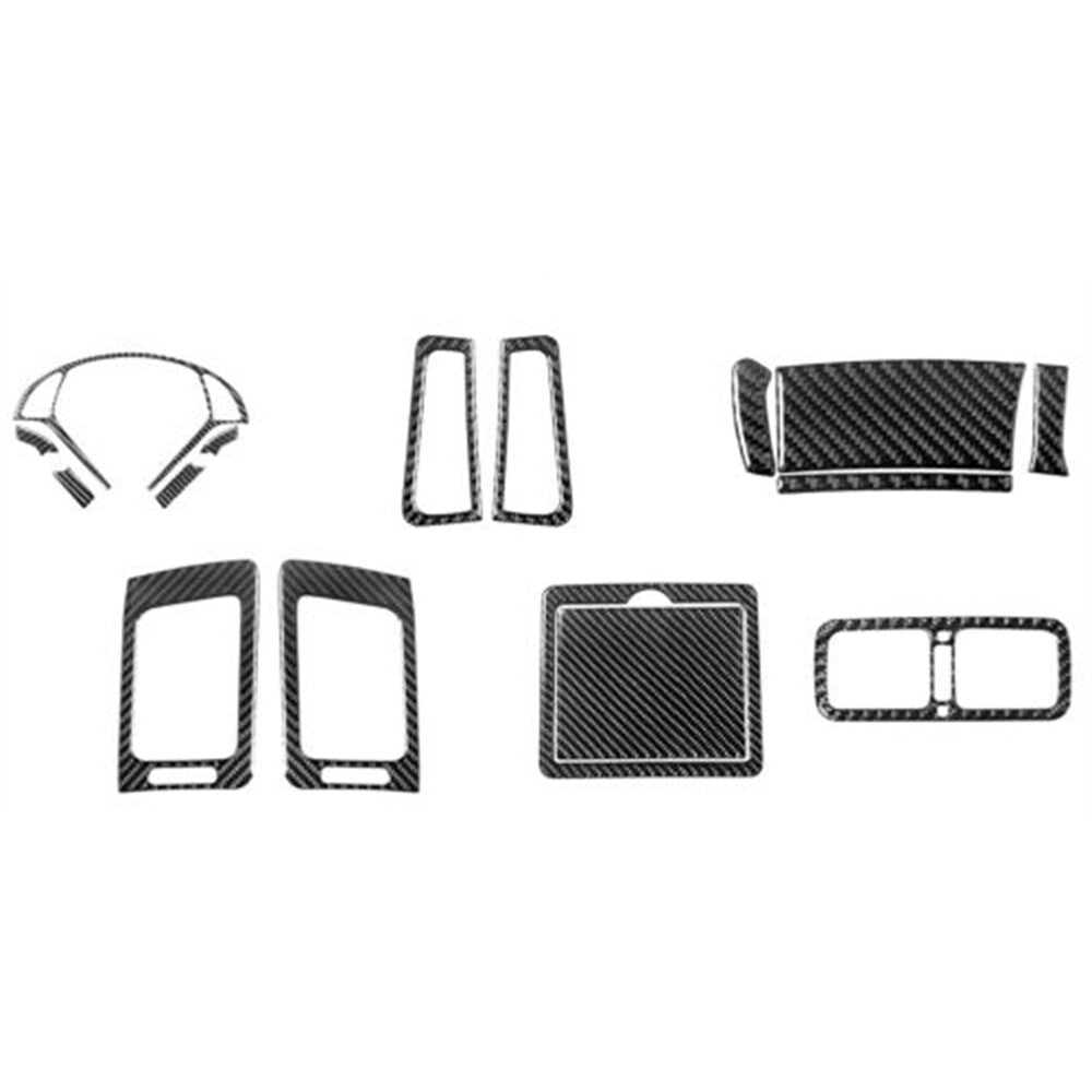 16Pcs Carbon Fiber Car Interior Full Set Trim Kit for Infiniti G37 Sedan 2010-13