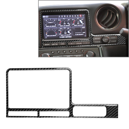 RHD Car Auto GPS Navigation Panel Cover Trim for Nissan GTR R35 2008-2016