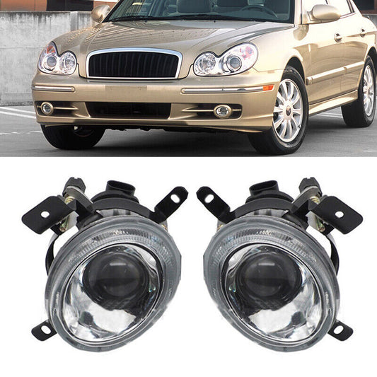 A pair of for Hyundai Sonata 2002-2005 front bumper fog lights and driving lights.