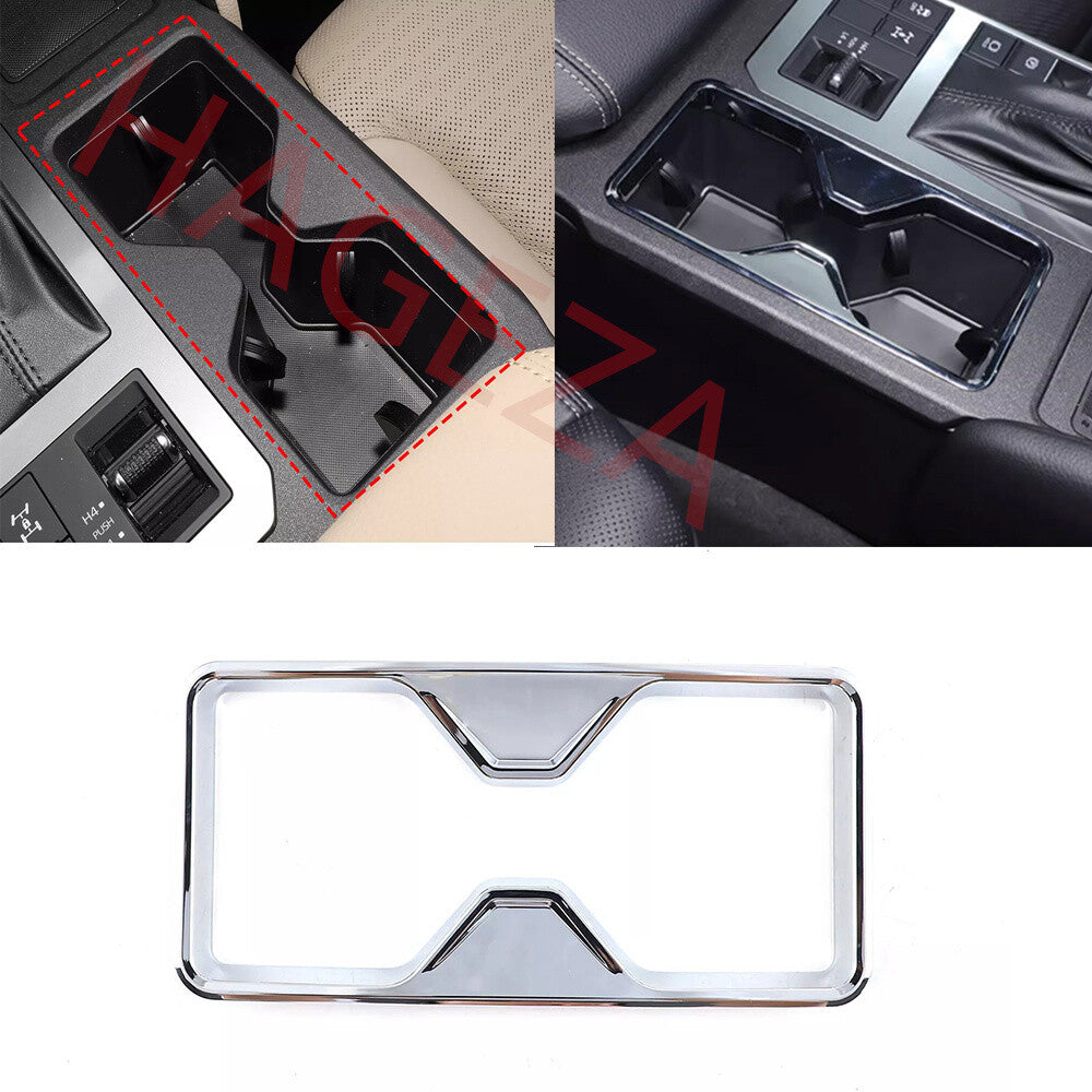 Chrome ABS Front Water Cup Holder Panel Trim For Toyot@ for Land Cruiser LC250 2024+