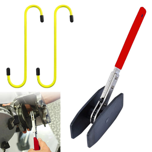 Car Ratchet Brake Piston Wrench W/Hook Caliper Pad Install Tool Press RedYellow