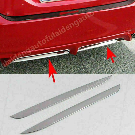 2P for Toyota for Camry SE XSE 2018-2020 Chrome Rear Bumper Lower Cover Trim ABS