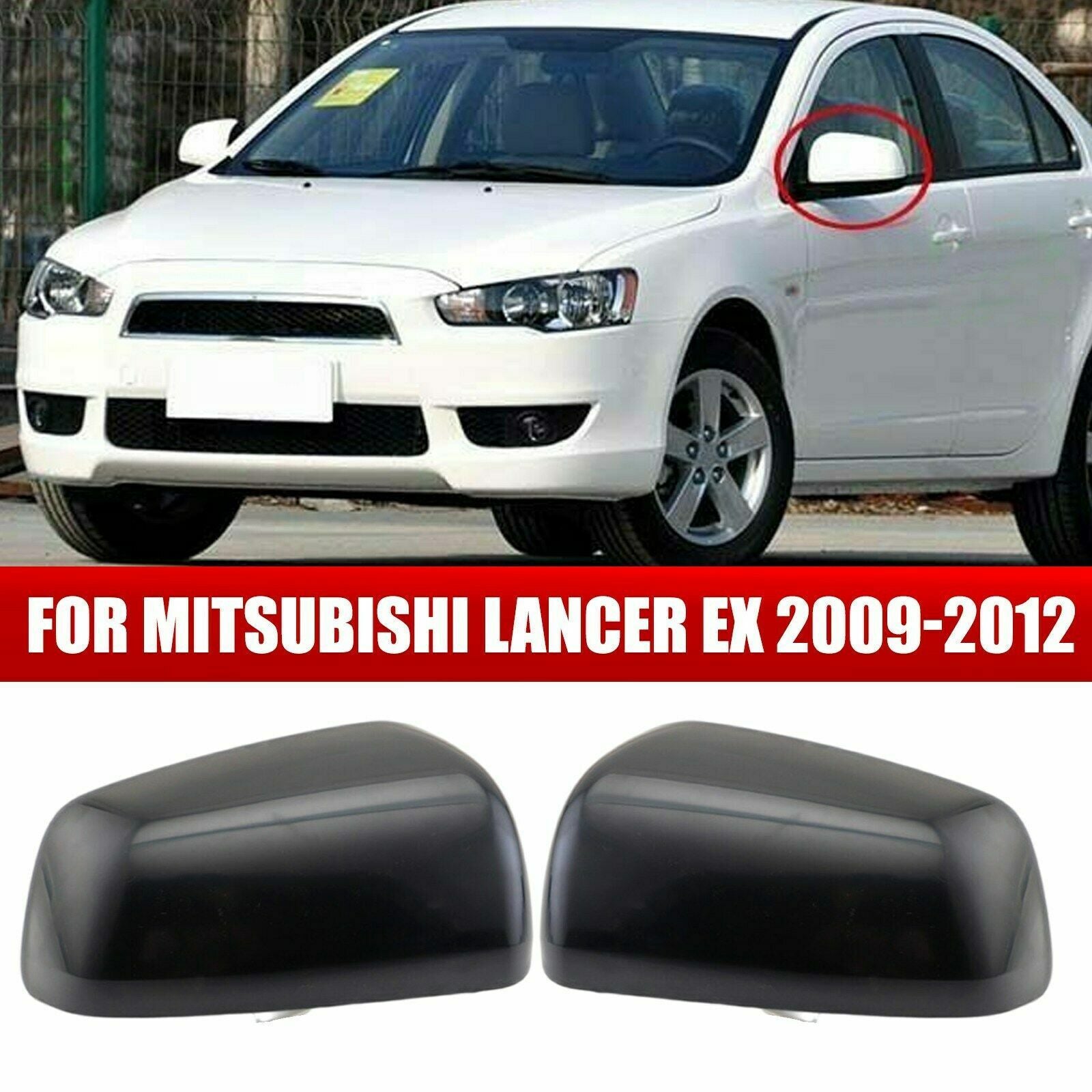Car rearview mirror protector suitable for Mitsubishi Lancer EX 09-12 side mirror housing AT