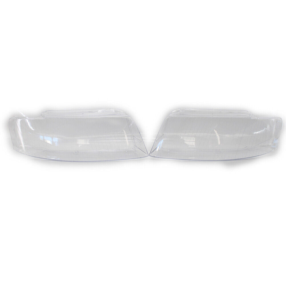Fit for Audi A4 B6 2002-05 Replacement Headlight Head Lamp Lens Cover Left + Right