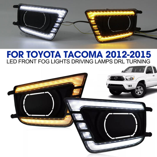 LED fog lights (DRL) with rotating driving lights (Assy) for 2012-2015 for Toyota Tacoma.