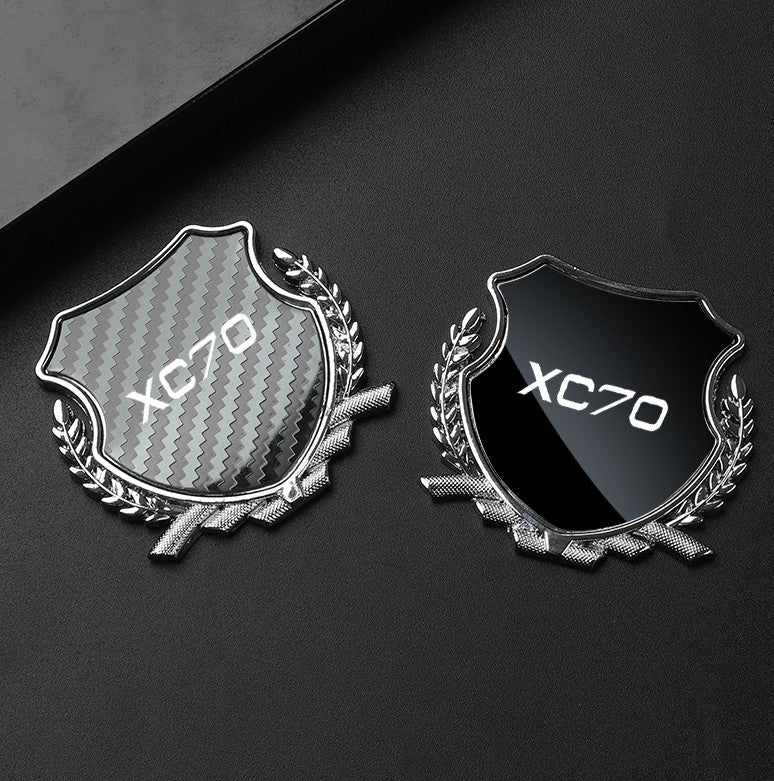 Black side fender and window badge decals for Volvo V50 cars.