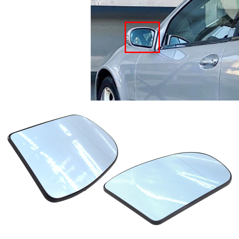 Wide Angle Heated Door Mirror Glass Blue for Benz C E Class W203 W211 C230 E320
