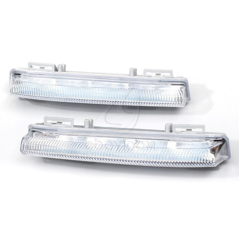 A pair of DRL daytime driving lights suitable for Mercedes-Benz E350 C350 C250 W204 LH RH