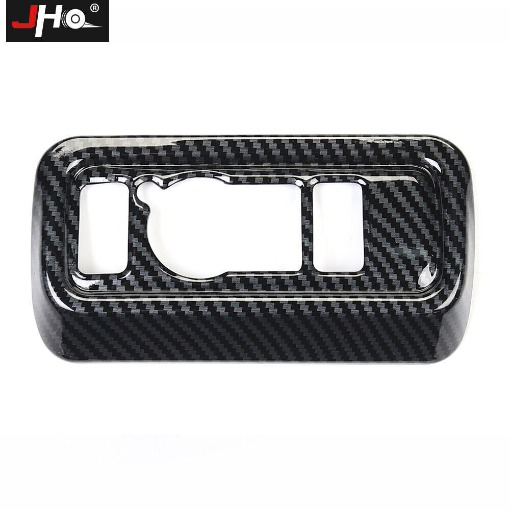 Carbon Fiber Black Car Head Light Switch Cover Trim Frame for Ford Explorer