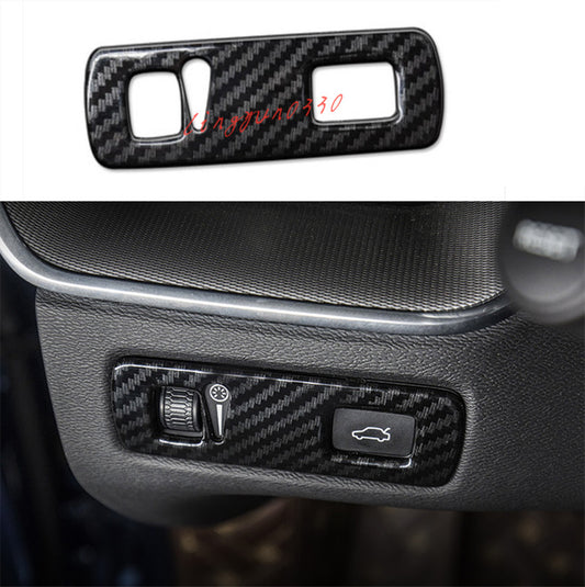 for Volvo XC40 2019-22 Carbon Look Headlight Adjustment Switch Panel Cover Trim