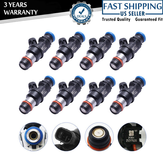 8PCS 25317628 Upgrade Fuel Injectors For 99-07 for Chevy Silverado for GMC 4.8/5.3/6.0L