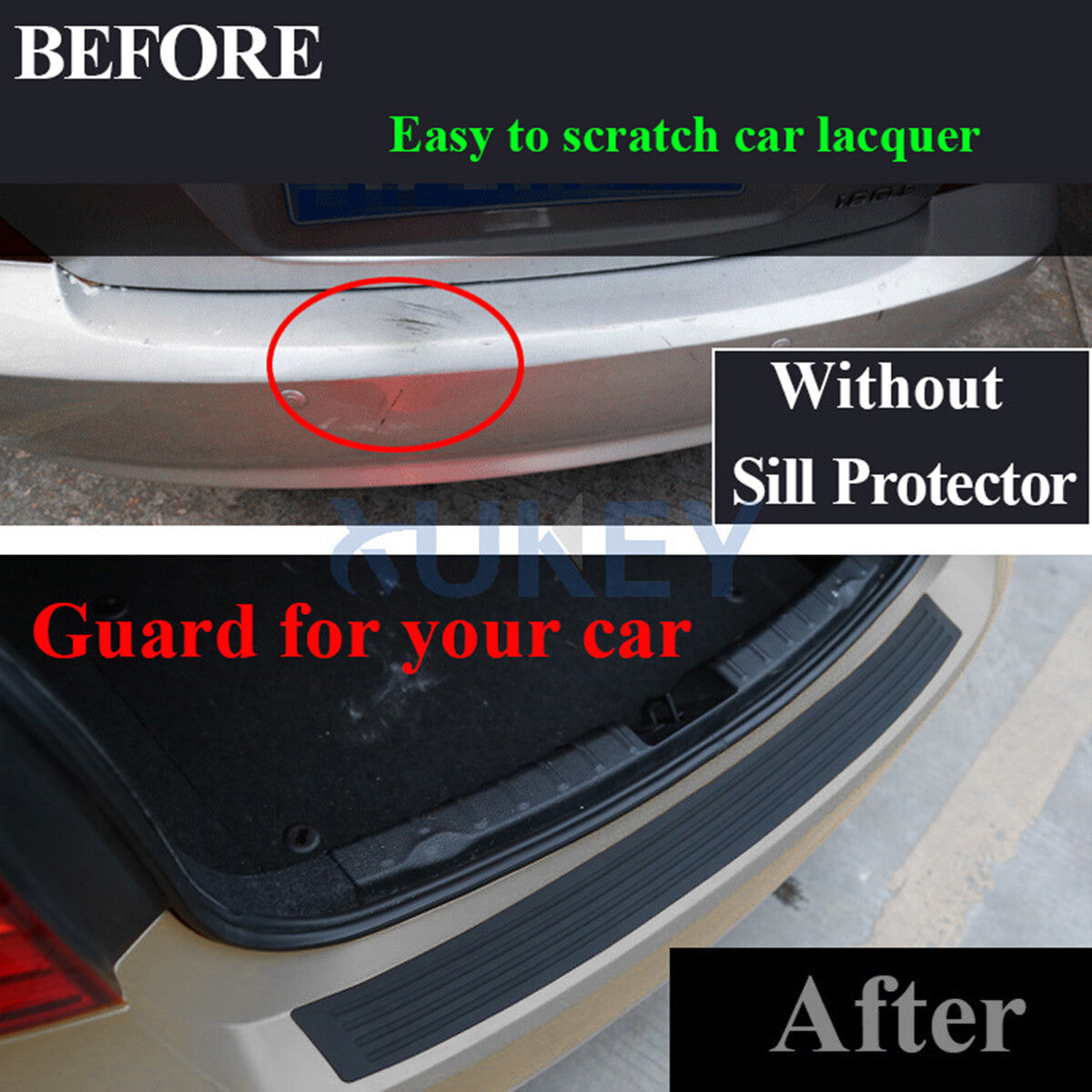 Load sill guard rubber plastic bumpers car paint protection universal 90 cm de