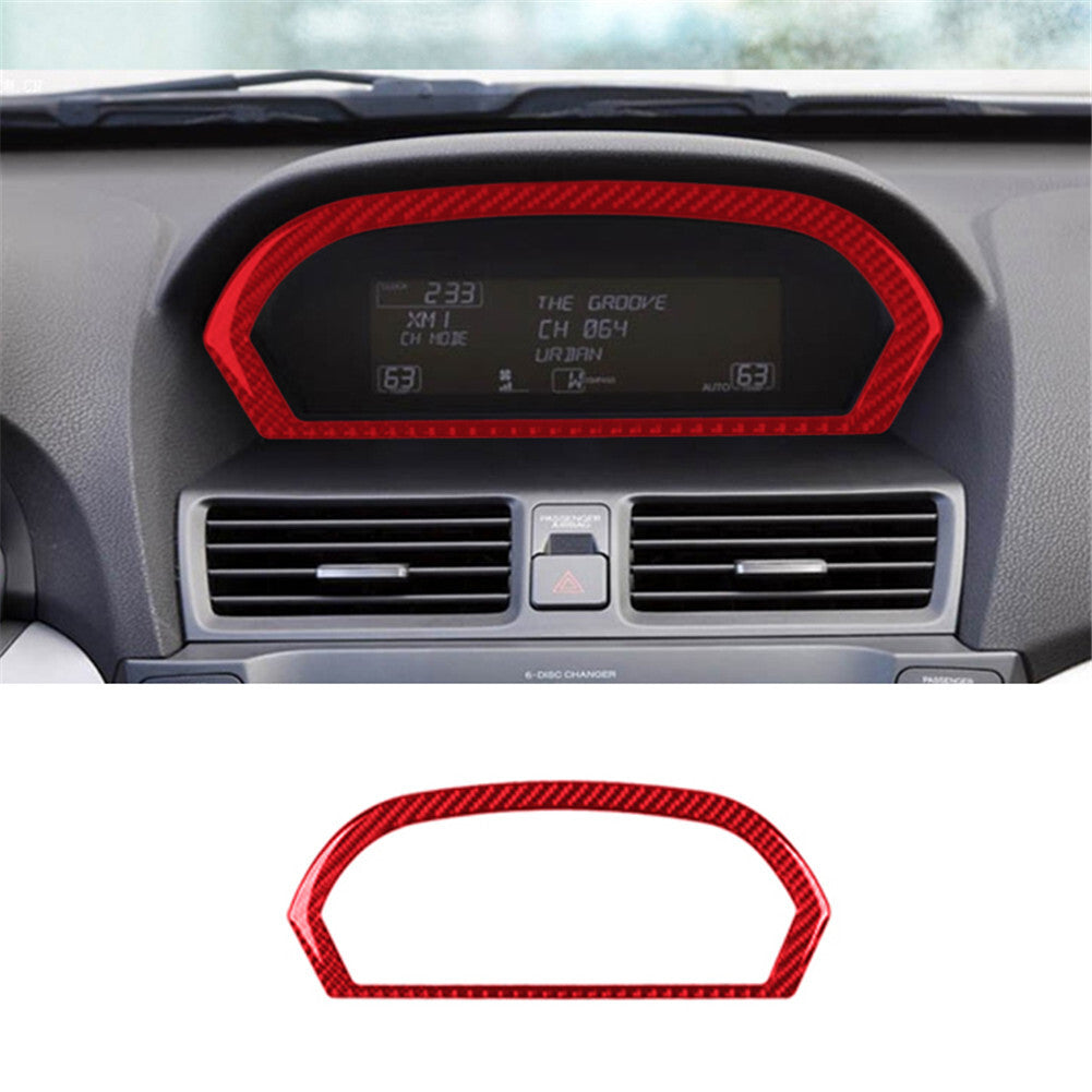 Red Carbon Fiber Interior Display Surround Frame Cover for ACURA TL 2009-2023