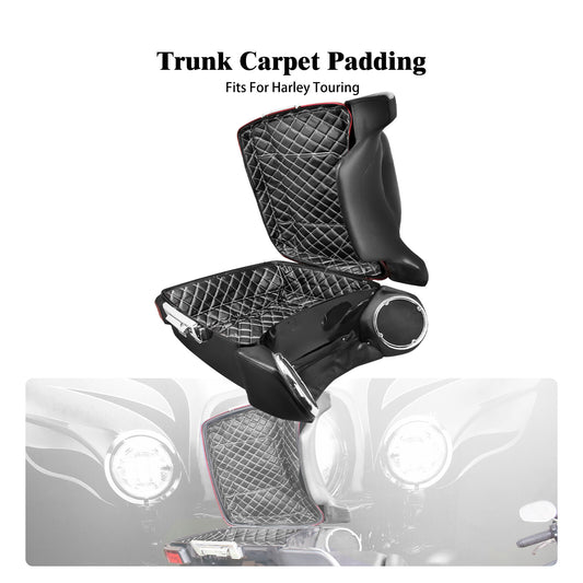 King Tour Pack Trunk Carpet w/ White Thread Liner Fit For Hayley Touring 2014-23