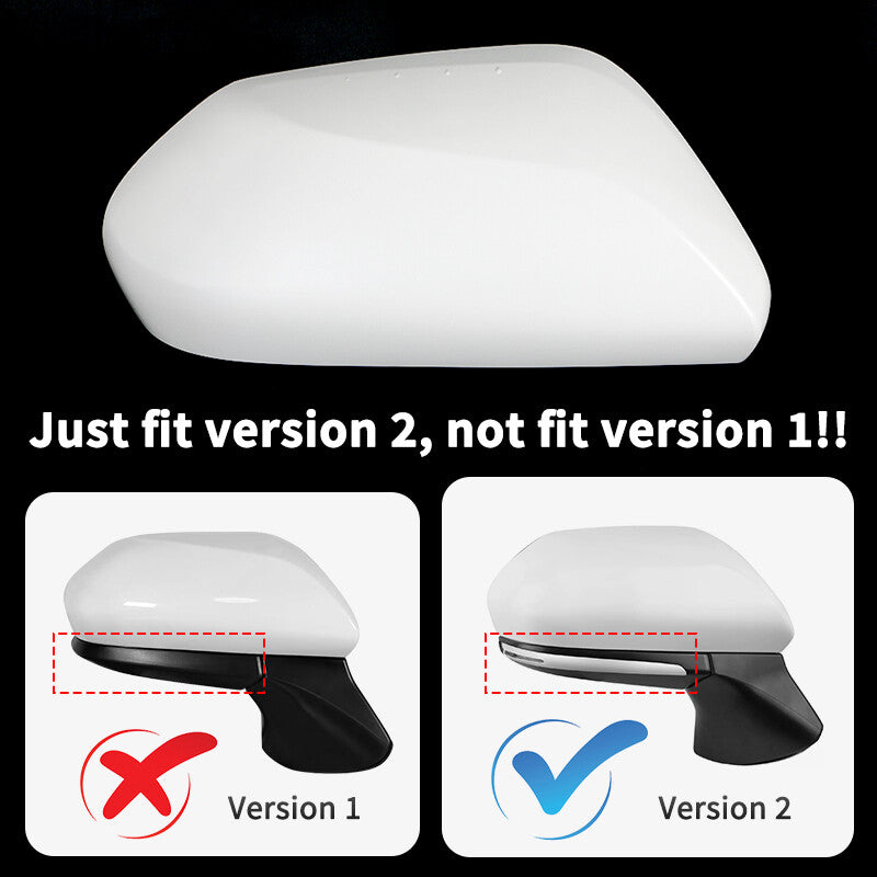 Door Wing Mirror Cover Cap Right Passenger Side White for Toyota for CAMRY 2018-2023