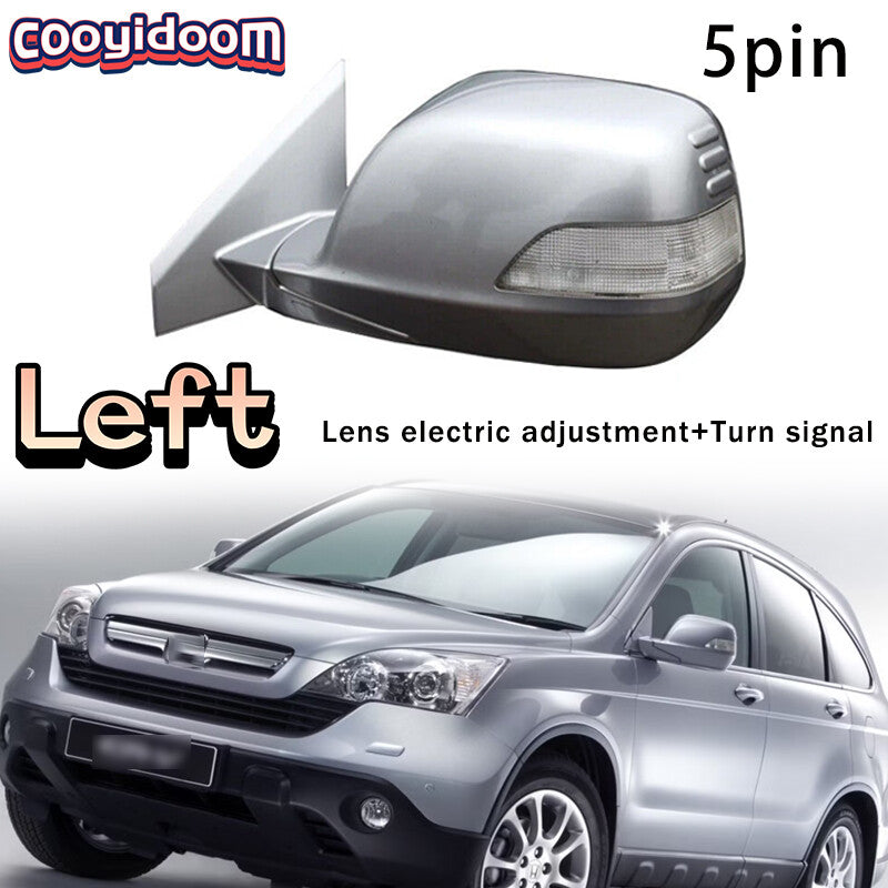 Left Rear View Mirror Assy Silver 5PIN for HONDA CRV CR-V RE1 RE2 RE4 2007-2011