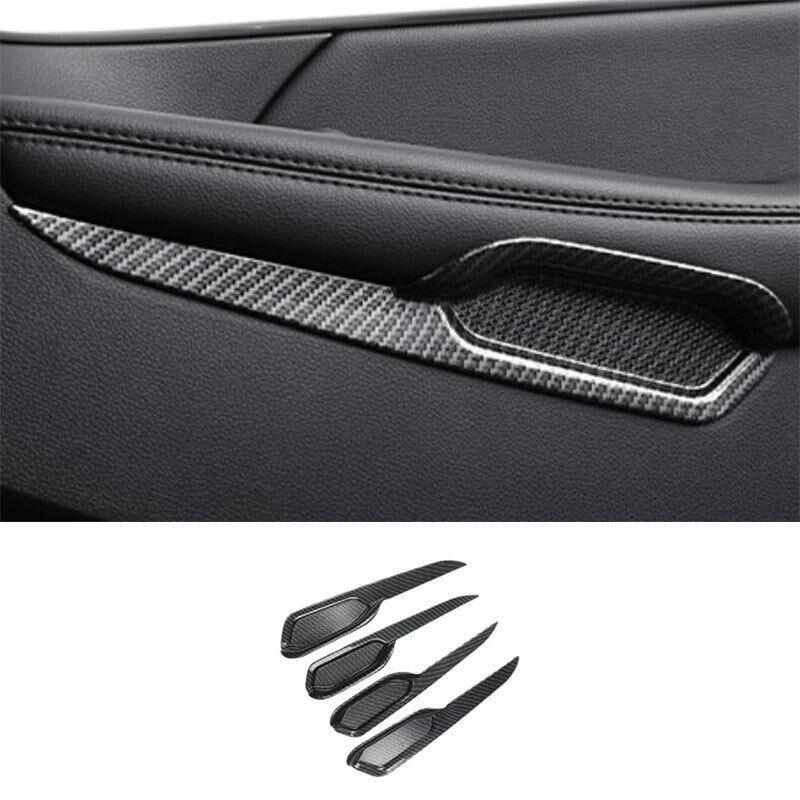 Interior Door Armrest Cover Trim 4PCS for Ford Explorer 2016-2019 Carbon Fiber