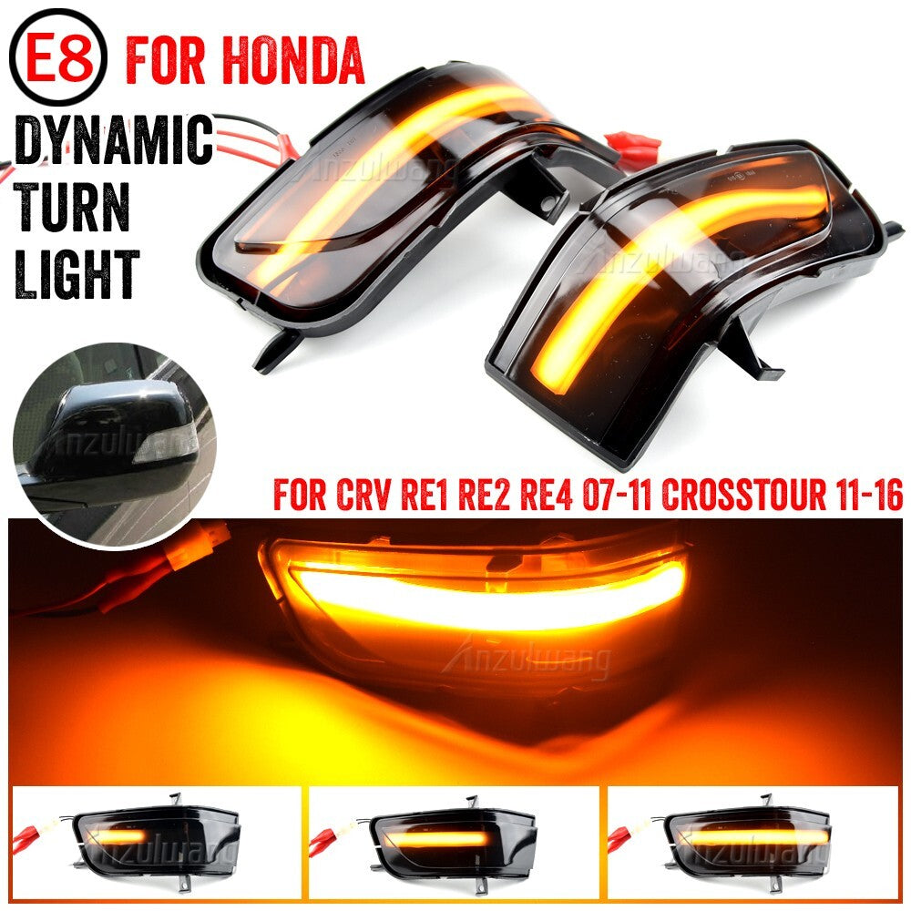 Dynamic Turn Signal Light for Honda CRV Crosstour RE1 RE2 RE4 2007-2016