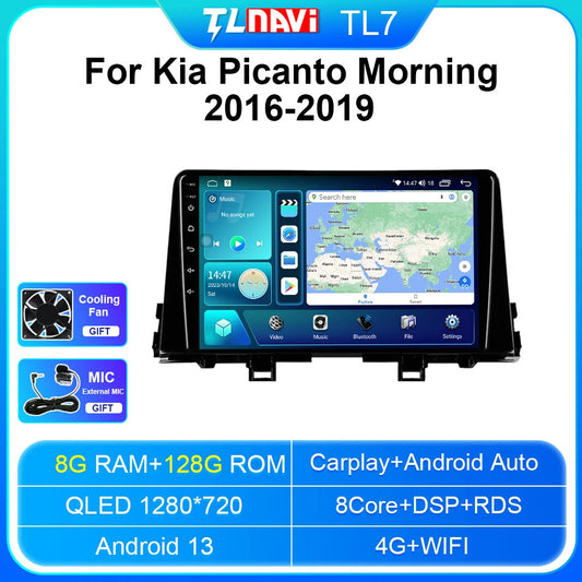 for KIA PICANTO Morning 2016-2019 Multimedia Stereo Car Player Navi GPS Radio 4G