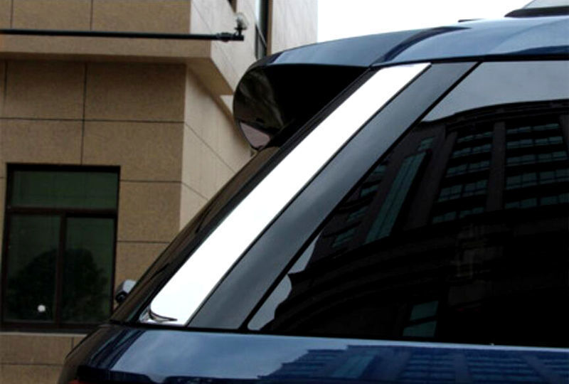 for Ford Explorer 2011-2019 Chrome ABS Rear Trunk Window Triangle Cover Trim 2Pc