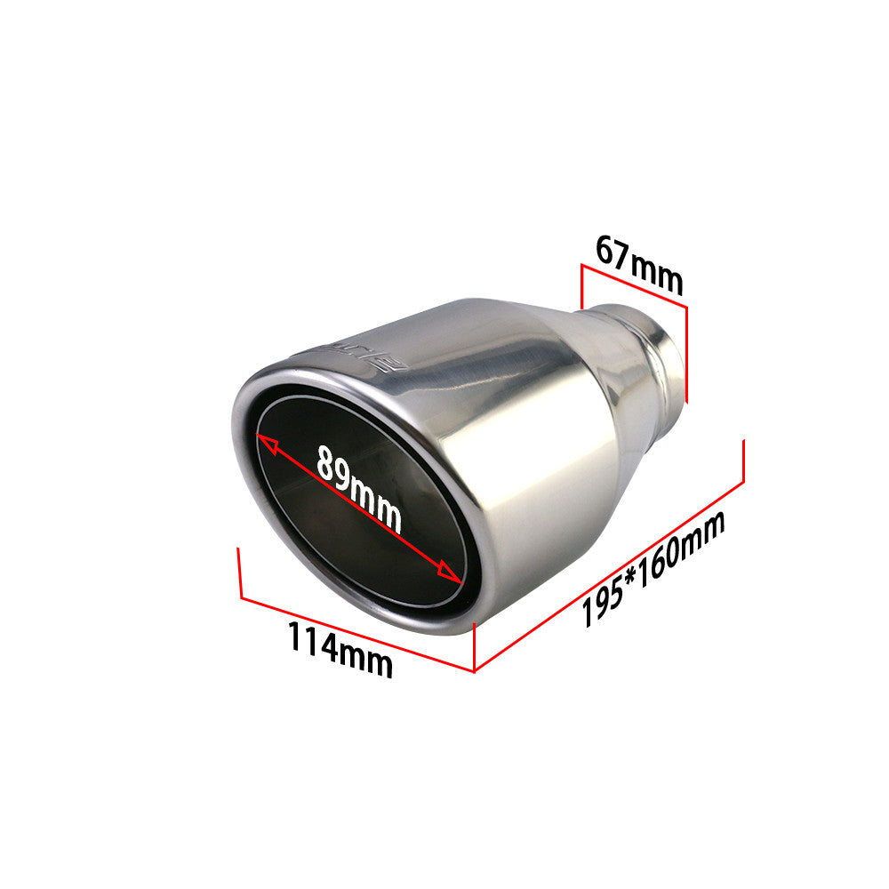 Universal 67mm Inlet 4.5'' OD Exhaust End Tip Muffler End Tip 195mm Tip