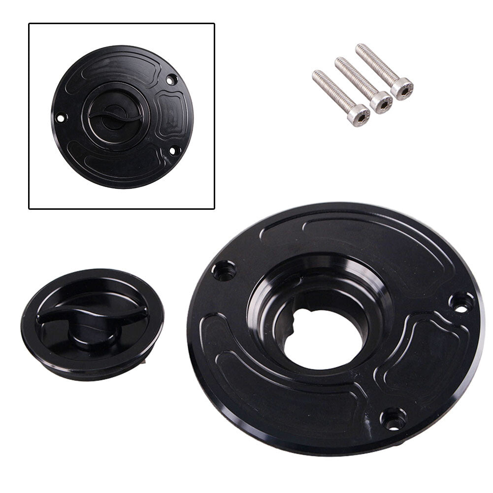 CNC Fuel Gas Tank Cap Cover for Kawasaki 2003-2006 Z1000 2002-2005 ZZR1200 Black