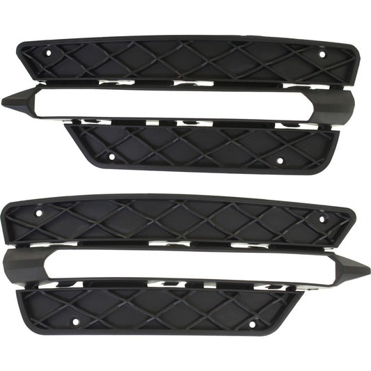 Bumper Grille for Benz W204 C250 C300 2012-2014 Set of 2 LH RH Plastic 2pcs