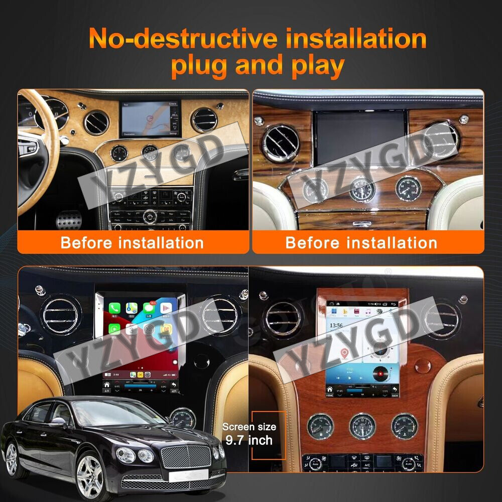 for Bentley Mulsanne 2011-2019 Carplay Screen Stereo Car Radio Receiver 32GB