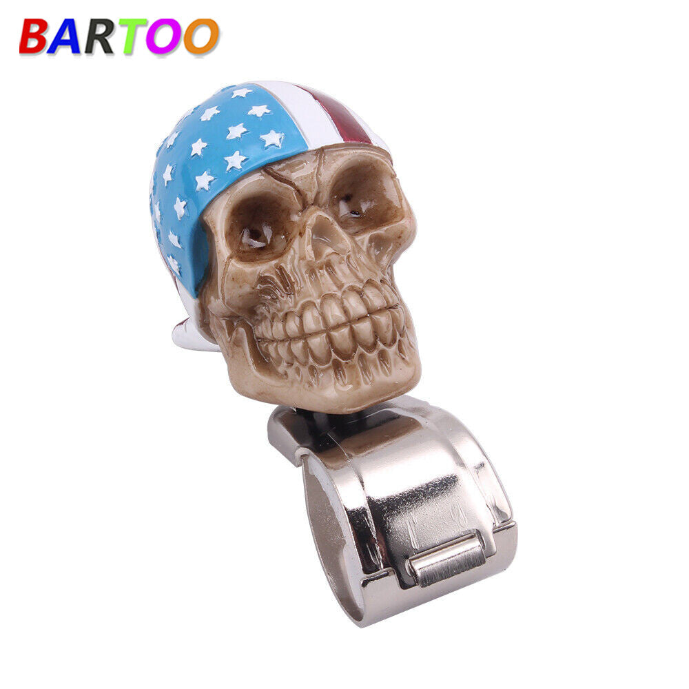 Skull Head Car Steering Wheel Spinner Suicide Knob Handle Booster
