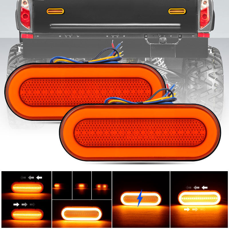 2X LED Sequential Tail Light Bar Turn Signal Brake Lamp DRL Motorcycles Truck