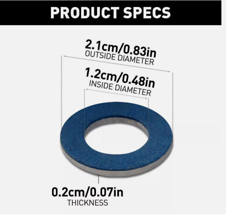 10x Fit for Toyota 9043012031 Oil Drain Sump Plug Washers Gasket
