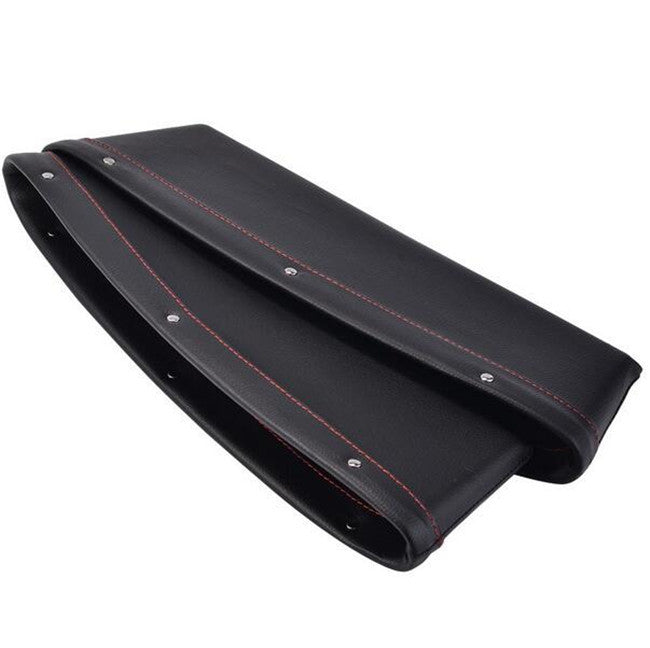 2 PCS Set PU Black Bag Leather Box Caddy Car for Seat Slit Pocket Storage Organizer