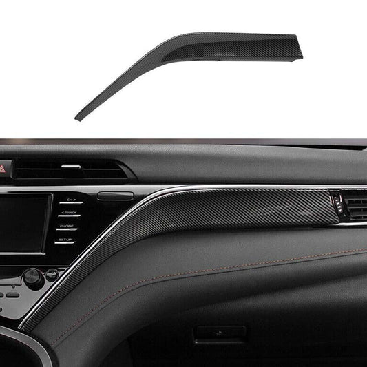 Carbon Fiber for Toyota for Camry 2018-2023 for Co -Pilot Dashboard Strip 1PCS Cover Trim