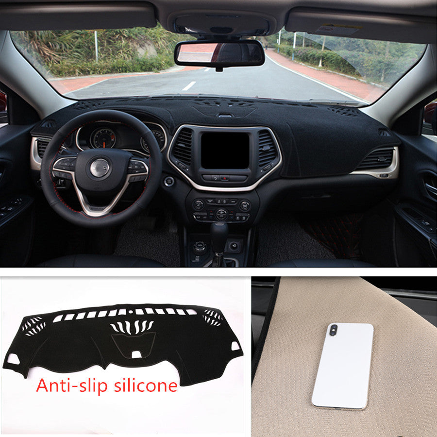 1P Inner Dashboard Dash Mat Non-slip DashMat Sun Shade for Jeep Cherokee 14-2022