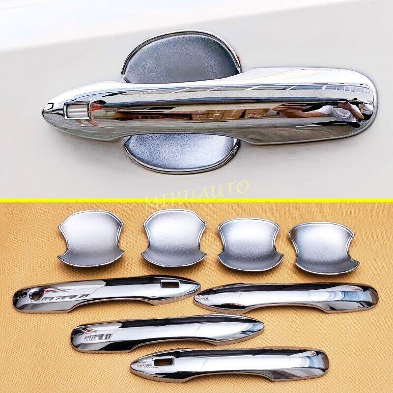 for Toyota for Corolla Cross 2021-2023 Chrome Keyless Door Handle Covers+Bowl Combo