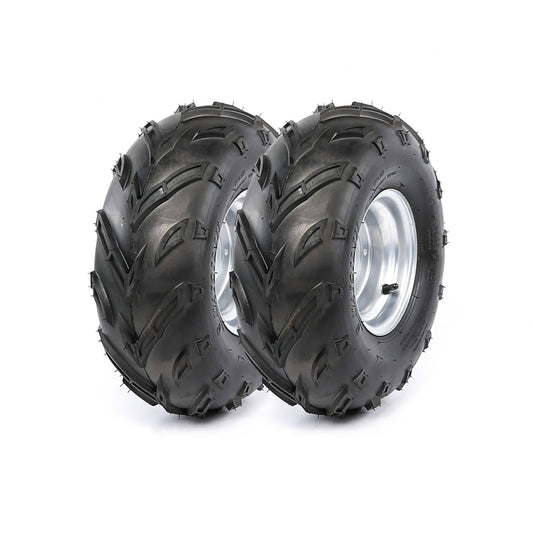 2-Piece Set of 16x8-7 Tires, Rim, 4 Bolts, 7-inch Wheels, 16x8x7 Suitable for Mini Bikes, All-Terrain Vehicles, Four-Wheel Go-Karts