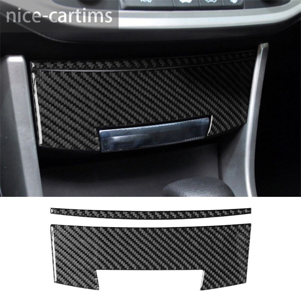 2¡ÁCarbon Fiber Central Control Storage Box Panel Trim for Honda Accord 2013-2017