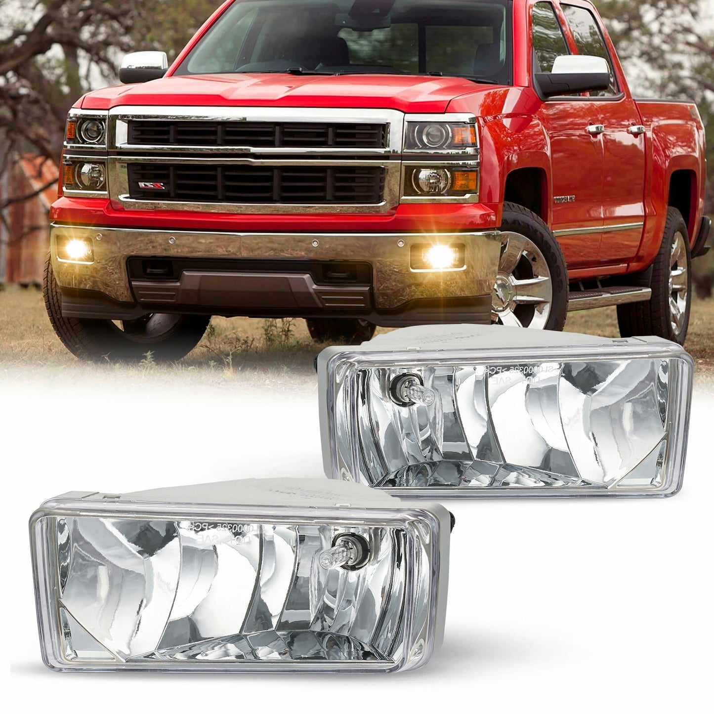 Fits 2007-2013 for Chevrolet Avalanche Transparent Lens 1 for Front Bumper Fog Lights