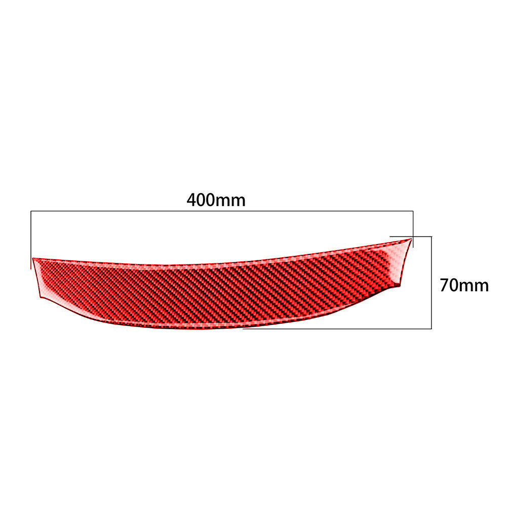 Red Carbon Fiber Navigation Upper Cover Trim Fit for Mitsubishi Lancer 2008-15