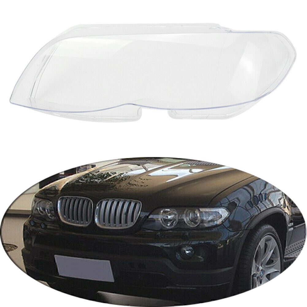 1x Car Right Side Front Headlight Lens Cover Fit 2004-2006 for BMW X5 E53 530i 544i