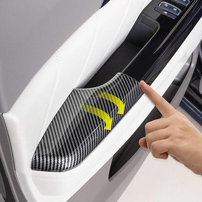 for Kia Carnival 2022-2023 Carbon Fiber Interior Door Armrest Panel Trim Cover
