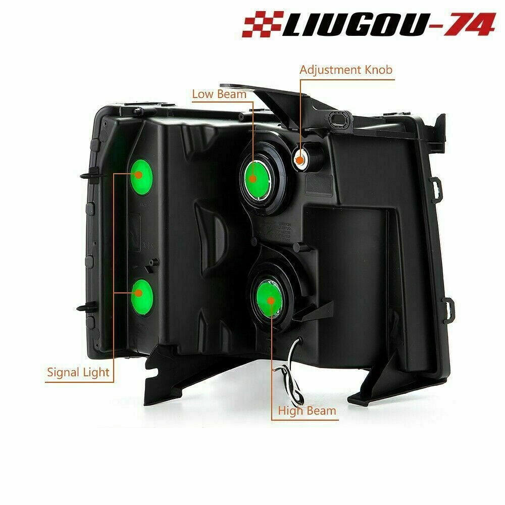 Suitable for 07-13 for Chevrolet Silverado LED DRL strip-shaped transparent lens chrome-plated headlight housing