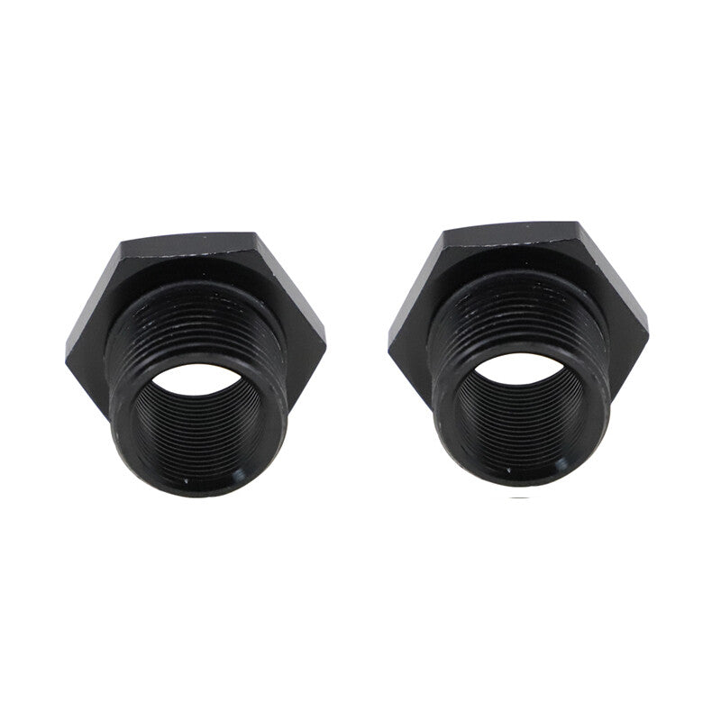 2-Pack Black Aluminum 5/8x24 to 13/16x16 Automotive Threaded Oil Filter Adapters