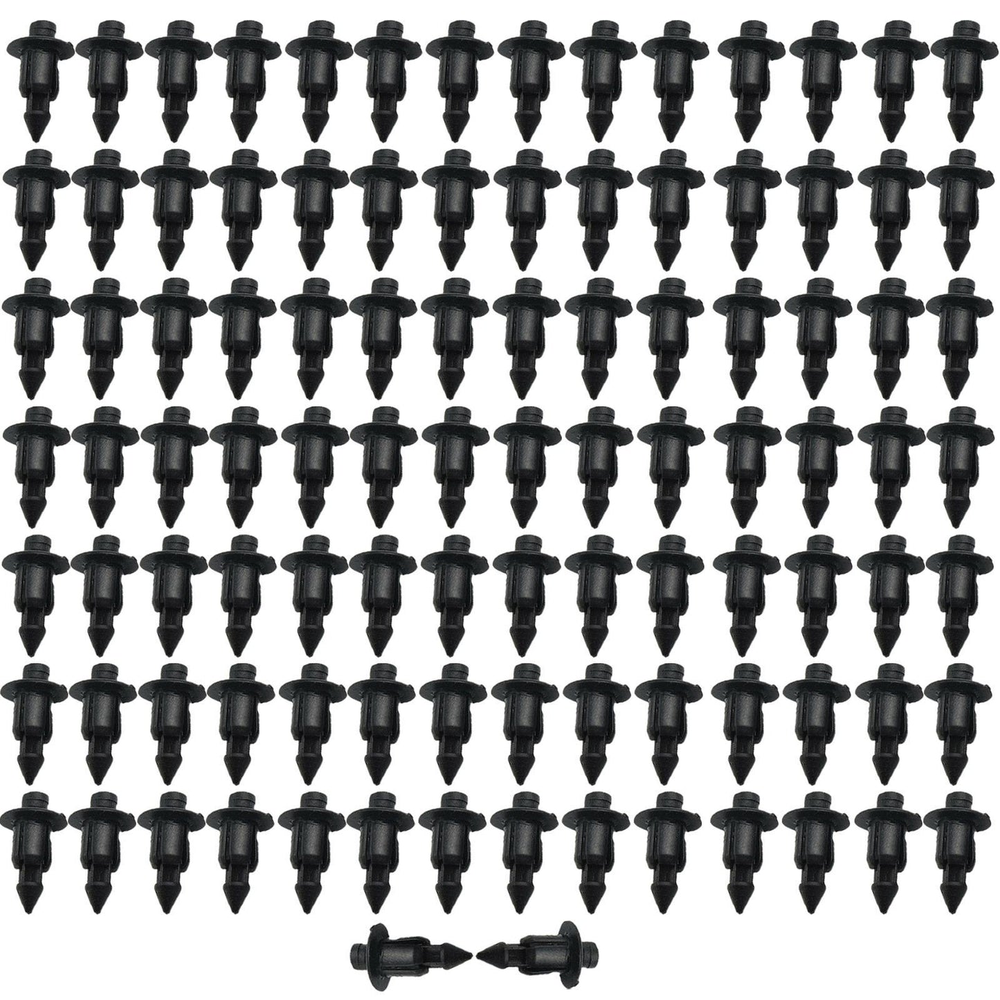 100PCS Car 6mm Hole Plastic Rivets Fasteners Auto Fender Bumper Push Pin Clips