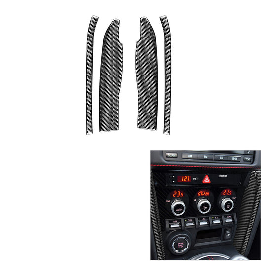 4Pcs Carbon Fiber Central Console Side Trim for Toyota 86 for Subaru BRZ 2016-2020