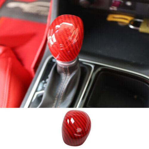for Hyundai Sonata 2015-2019 Red Carbon ABS Gear Shift Knob Molding Cover Trim