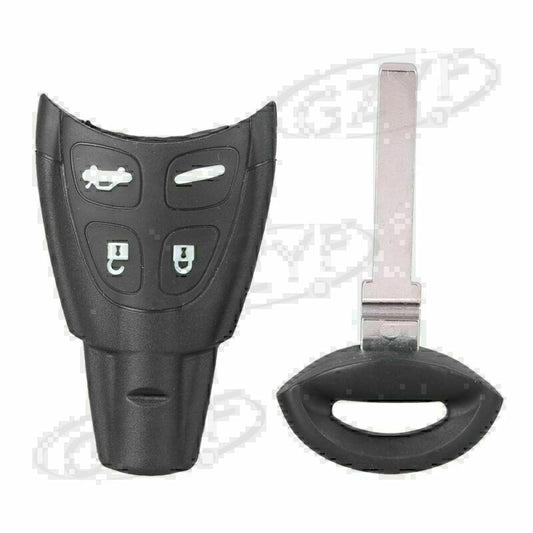 For 2003-2007 for SAAB SOFT 4 BUTTON REMOTE FOB Remote Key Fob SHELL/CASE+BLADE KIT