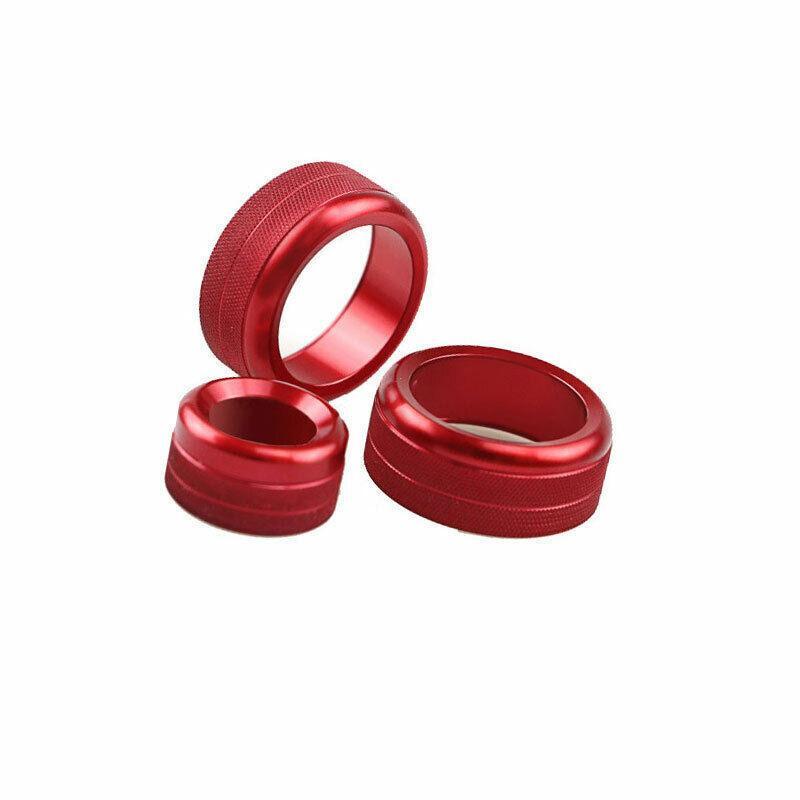 for BMW X5 X6 E70 E71 2008-2013 Red Aluminum Console Air Conditioning Knob Trim
