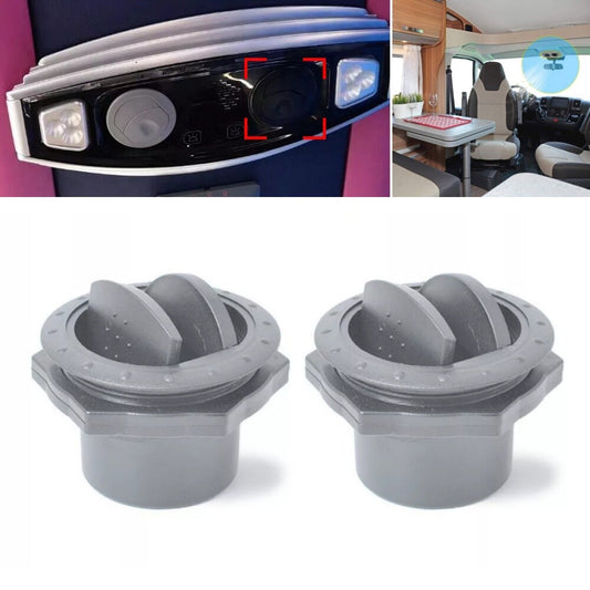 2X Auto Air Conditioning Outlet Round ABS Plastic A/C Vent For RV Boat Yacht Bus